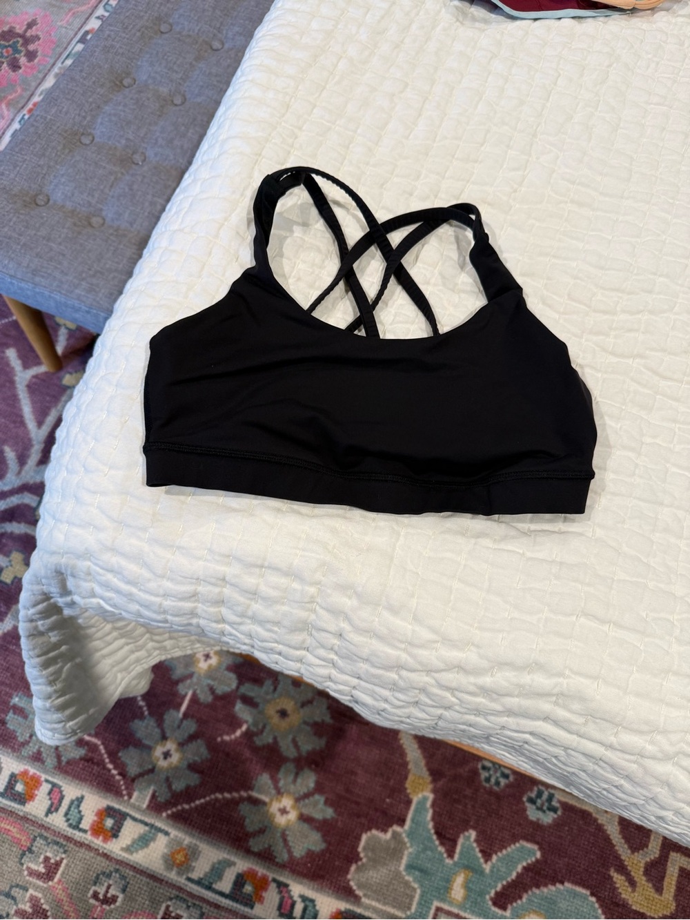 lululemon athletica Black Crisscross-Strap Sports Bra